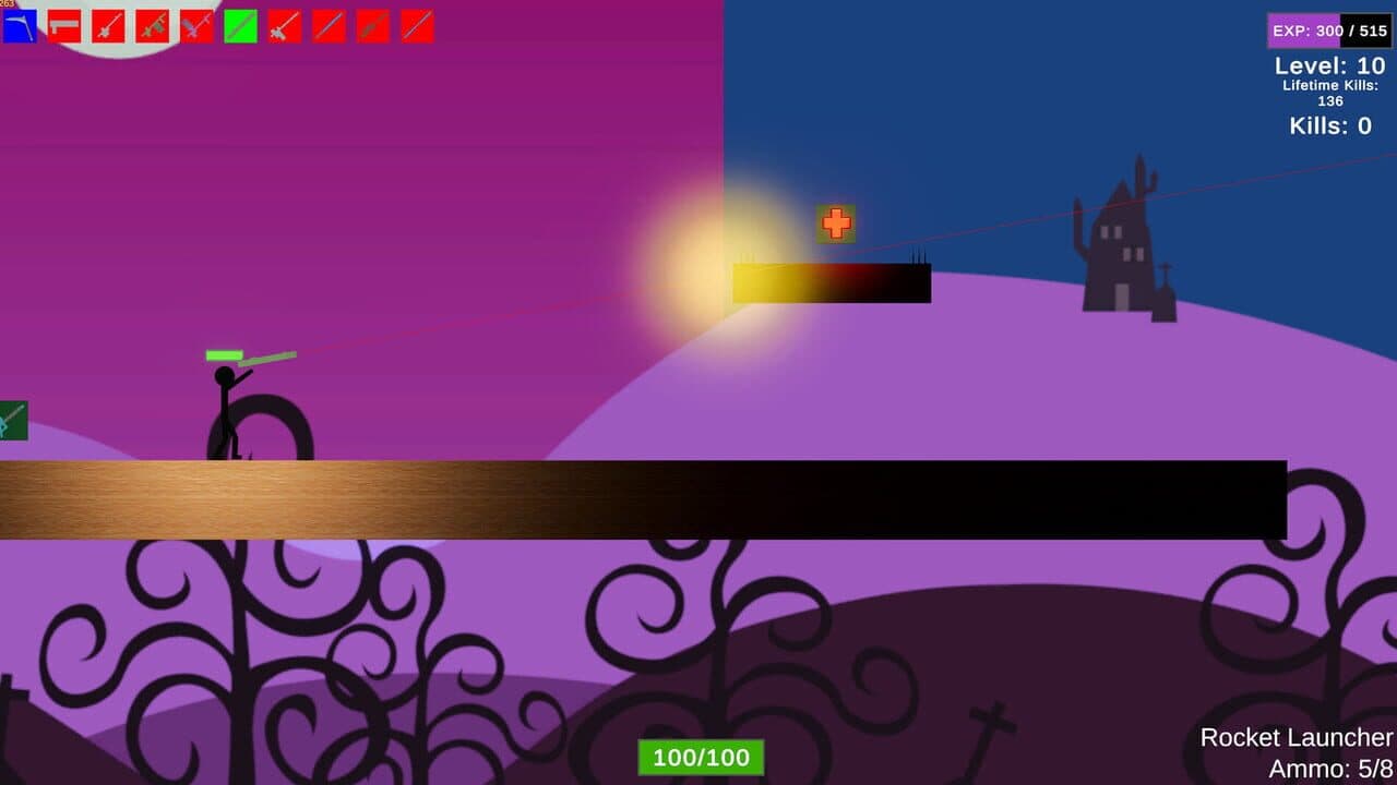 Stick Figure Combat: Rocket Launcher screenshot 1
