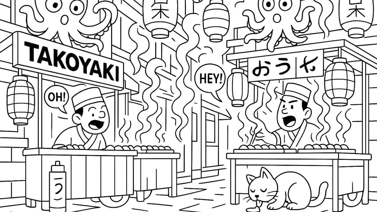 100 Cats Lost in Japan Find & Color thumbnail 4