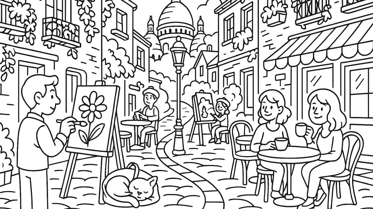 100 Cats Lost in France Find & Color thumbnail 2