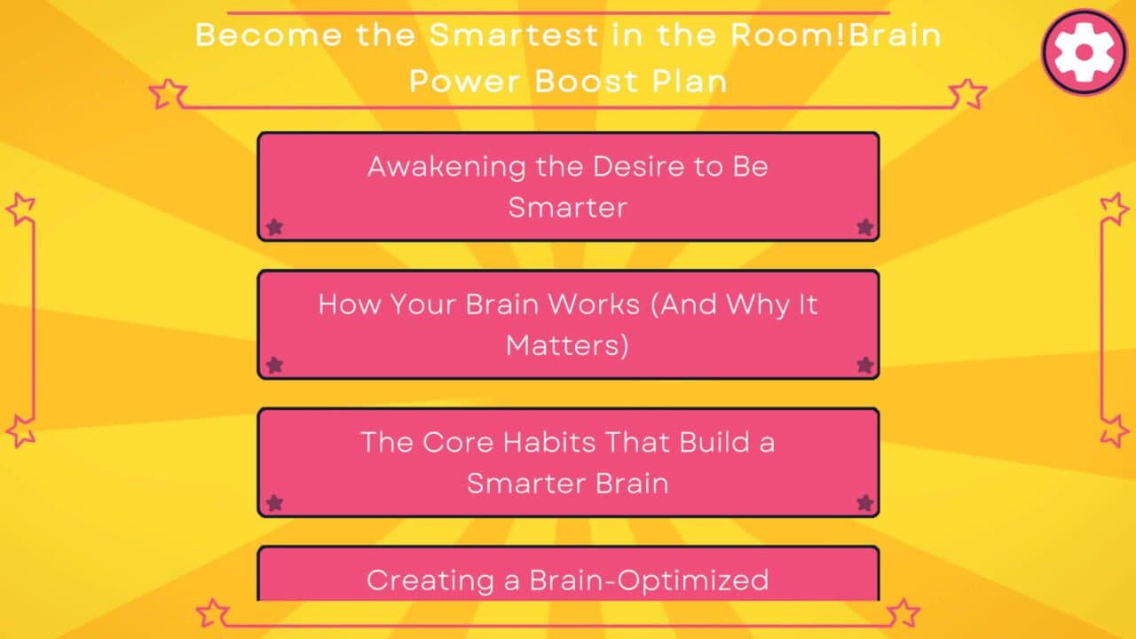 Become the Smartest in the Room! Brain Power Boost Plan screenshot 1