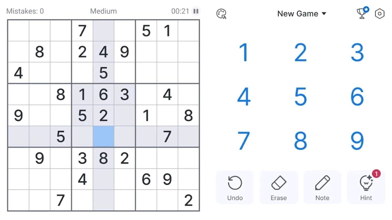 Sudoku: Classic Sudoku Puzzle screenshot 1