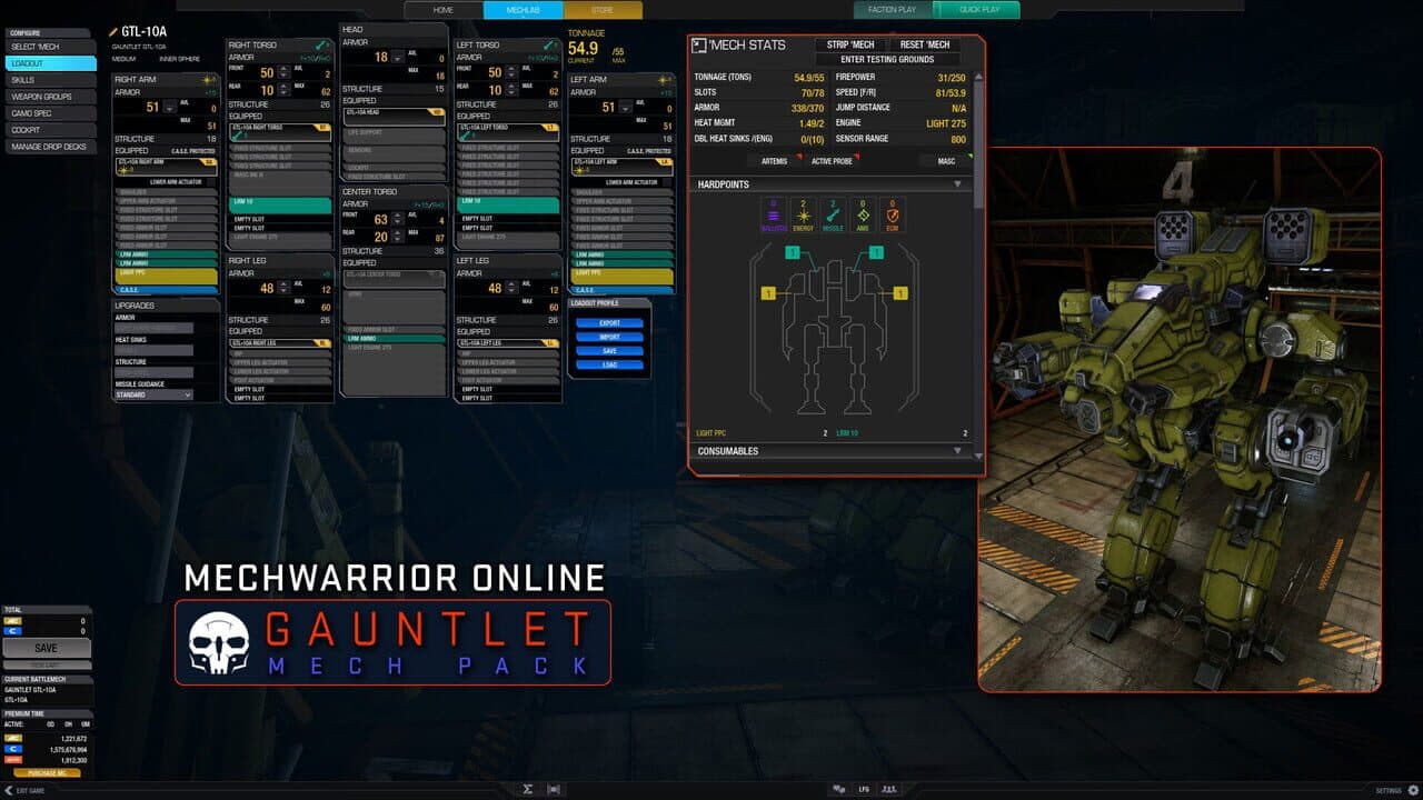 MechWarrior Online: Gauntlet Mech Pack thumbnail 4