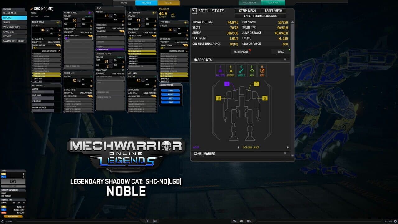 MechWarrior Online: Noble Legendary Mech Pack thumbnail 3