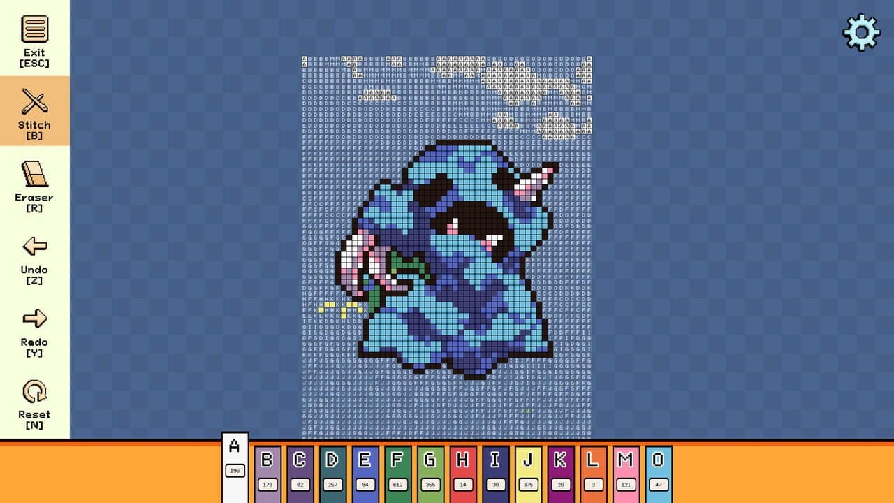 Pixel Cross Stitch: Color by Number - Menacing Monsters Pack 3 screenshot 1