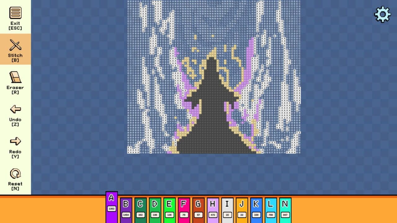 Pixel Cross Stitch: Color by Number - Enchanted Worlds Pack 2 screenshot 1