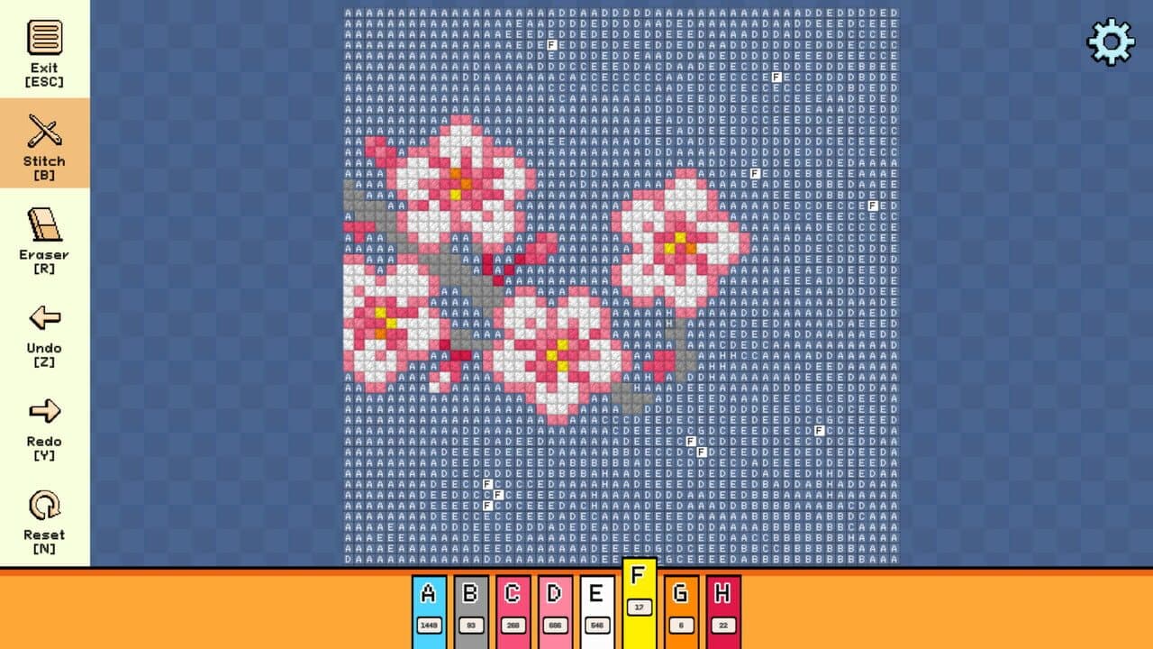Pixel Cross Stitch: Color by Number - Flowers and Butterflies Pack 3 screenshot 1