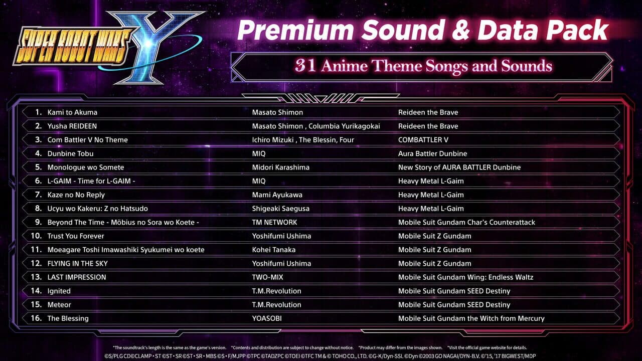 Super Robot Wars Y: Premium Sound & Data Pack thumbnail 5
