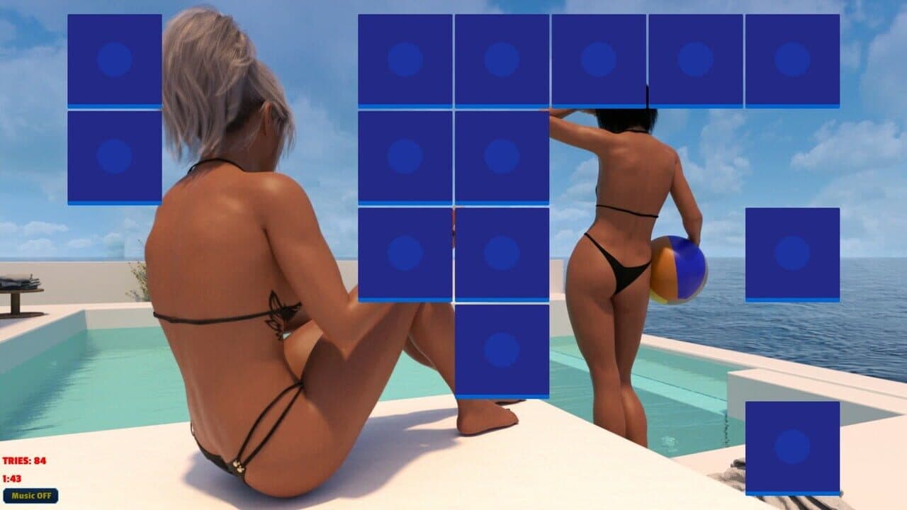 Sexy Memory Puzzle: Pool Girls screenshot 1