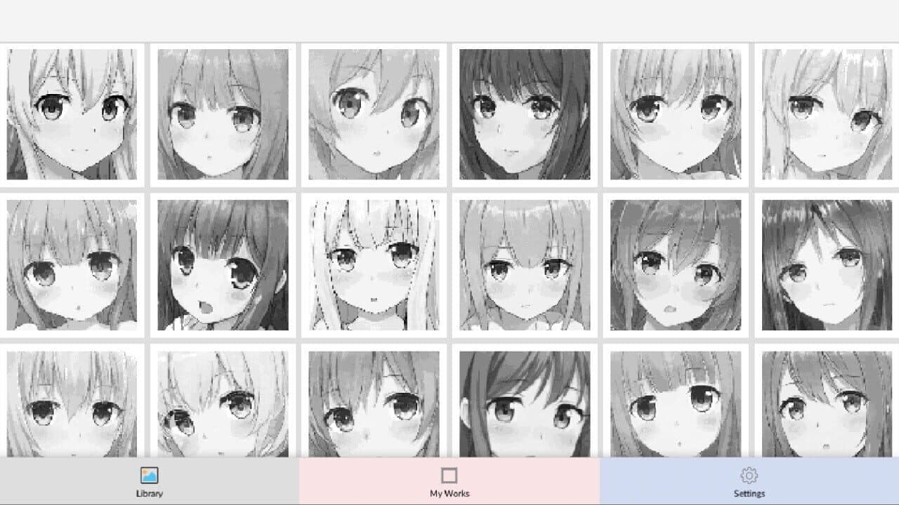 Anime Manga Style Girl: Color By Number Pixel Art Coloring thumbnail 2