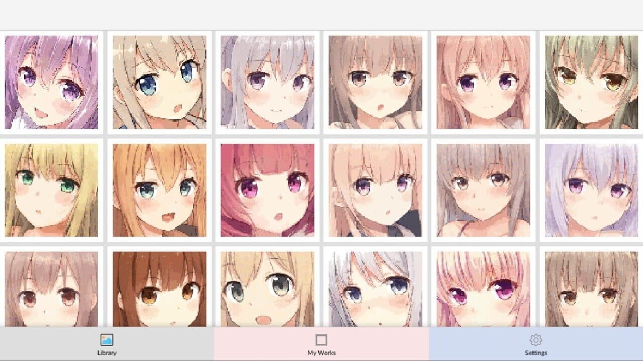 Anime Manga Style Girl: Color By Number Pixel Art Coloring thumbnail 3