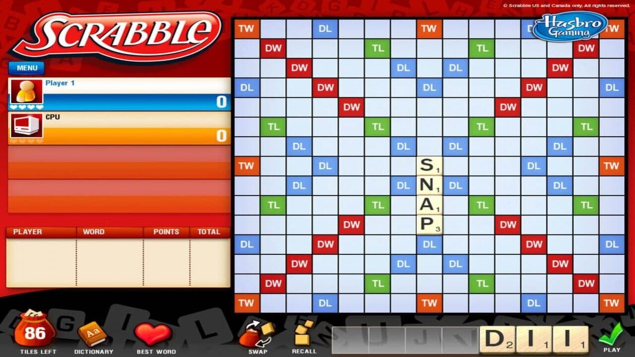 Scrabble screenshot 1