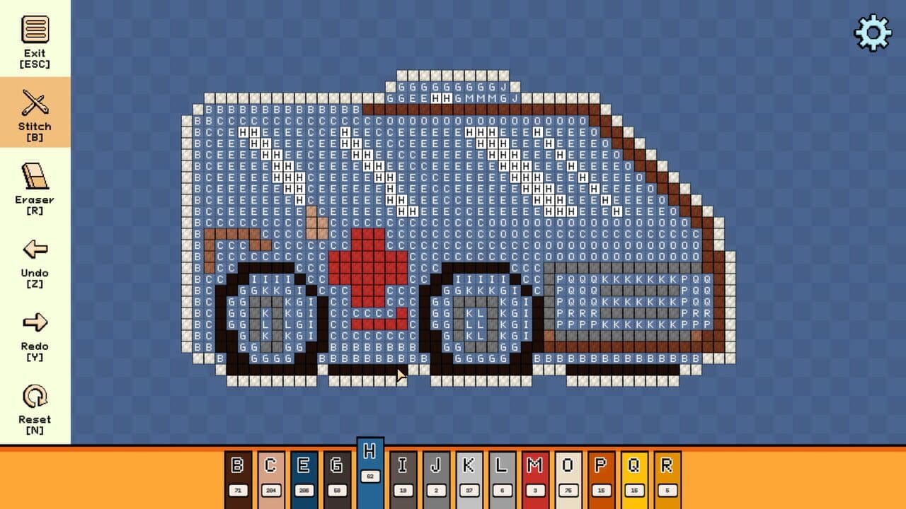 Pixel Cross Stitch: Color by Number - Tiny Vehicles Pack screenshot 1