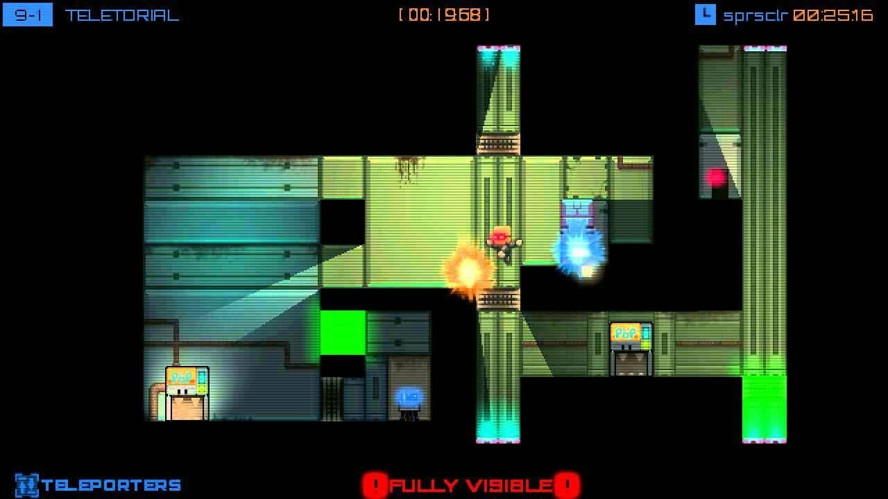 Stealth Bastard Deluxe: The Teleporter Chambers screenshot 1