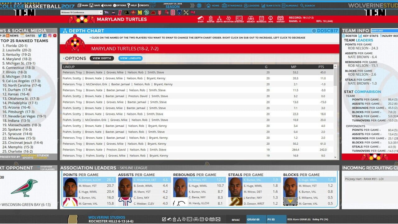 Draft Day Sports: College Basketball 2017 screenshot 1