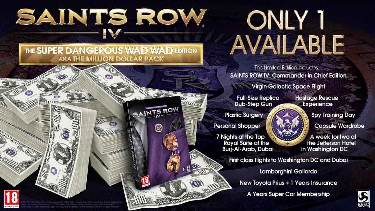 Saints Row IV: Super Dangerous Wad Wad Edition (aka the Million Dollar Pack) screenshot 1