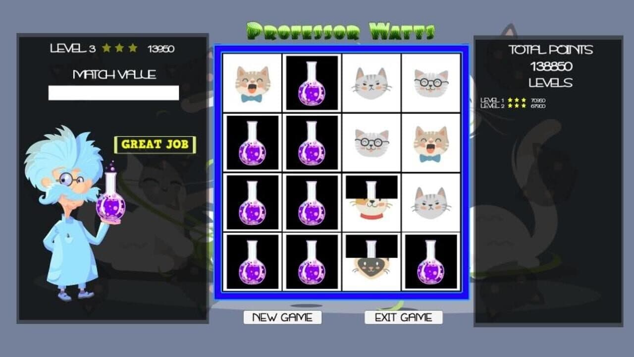 Professor Watts Memory Match: Cats thumbnail 4